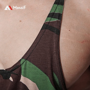 Custom Logo Printing Men's 95% Cotton Spandex Gym Muscle Bodybuilding Tank Top Plain Fitness <b>Stringer</b> <b>Vests</b> Men's Fitness Wear - Product Image 5