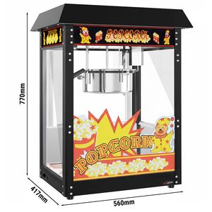 เครื่องทำป๊อปคอร์นเชิงพาณิชย์ - 1.5 กิโลวัตต์ - 5 กก./ชม. - พร้อมหม้อต้ม 1 ใบ - สีดำ - Product Image 4
