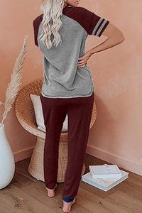 Conjunto de chándal para correr de dos piezas Xs de algodón con estampado gráfico de alta calidad, Sudadera con capucha para mujer, ropa de calle de invierno - Product Image 2