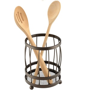 Soporte para cubiertos de cocina vintage respetuoso con el medio ambiente soporte para utensilios de almacenamiento soporte para cubiertos con acabado Chapado en cobre - Product Image 3