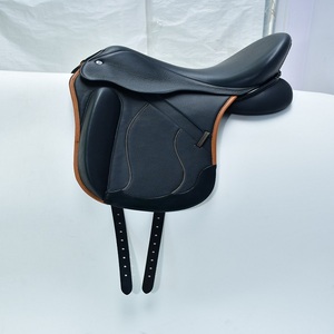 Horse <b>Dressage</b> Saddle with Girth Strap Customized Bulk Purchase Horse New Design English Horse Racing Products Made in India - Product Image 4