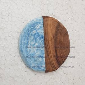 Moderno al por mayor hogar creativo empalme Acacia madera cuadrado redondo mejor posavasos personalizar bebida taza - Product Image 6