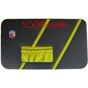 Plaques de porte Abarth FIAT 500 EPOCA COUPLE SPORTIVE en NOIR/JAUNE pour COPPIA PORTA - Product Image 1