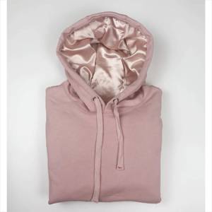 เสื้อสเวตเตอร์มีฮู้ดผ้าซาตินสำหรับผู้ชาย,เสื้อฮู้ดบุด้านในมีฮู้ดผ้าคอตตอนหนาสีพื้น - Product Image 4