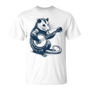 เสื้อยืดลายแมวขยะเล่นกีตาร์บันโจ ของพรีเมียมสำหรับโปรโมชั่น - Product Image 1