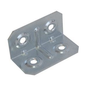 PIASTRINA QUADRA PIEGATA 40X20X20 MM ZINCATA - Product Image 1