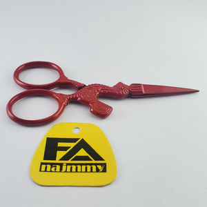 ด้ามจับกระดาษพิมพ์ลายเคลือบสวยงามกรรไกรสแตนเลสใบมีดขนาดใหญ่ดีไซน์ปักแบบวินเทจ - Product Image 4