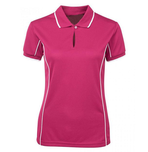 Mesdames personnalisées pour polo avec passepoil contrasté et panneau Vêtements de travail tricotés avec bord de manche contrasté pour le sport et le travail - Product Image 2