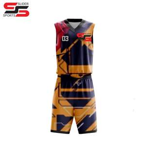 Polyester de sublimation de maillots de basket-ball vierges personnalisés en gros concevez votre uniforme de basket-ball - Product Image 4