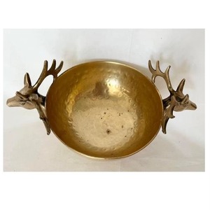 Cuenco Vintage de Aluminio con Diseño de Cabeza de Ciervo, Acabado Martillado, Decoración para Servir Frutas, Verduras, Frutos Secos, Flores, Decoración de Mesa de Comedor - Product Image 3