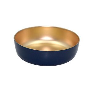 Design étonnant bol de service rond en fer moderne fait à la main en vrac ensemble noir or mariages fêtes cuisine dessus de table bols décoratifs - Product Image 1