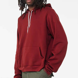 <b>Men's</b> Oversized Fleece Pullover <b>Hoodie</b> Custom Printed Pocket Reinforced Stitched Construction Polyester/Cotton Blend Winter - Product Image 3