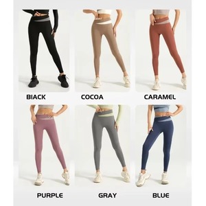 Women High Waist <b>Seamless</b> <b>Leggings</b> Solid Spandex/Nylon Four-Way Stretch Breathable Quick Dry Workout Yoga Pants High Quality OEM - Product Image 6
