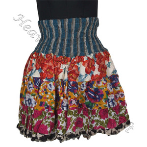 Gypsy Patch Work Mini Rara Hippy Boho Festival Nouvelle Jupe Boho Élégant Multi Couleur Patch Coton Mini Sexy Jupe pour Summer Wear - Product Image 3