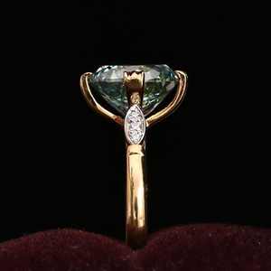 Boucles d'oreilles en diamant moissanite bleu de luxe pour femmes, 2,4 carats, argent sterling 925, or rose, brillant, bleu cyan, moissanite VVS - Product Image 5