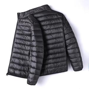 Veste d'hiver en duvet de canard blanc ultra légère 70% pour homme avec tissu en toile à col montant portable - Product Image 1