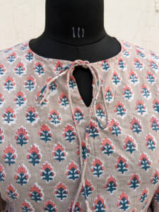 Blusa de verano con estampado de bloques indios Blusa bohemia de algodón puro con diseño floral Top con estampado de bloques de moda - Product Image 2