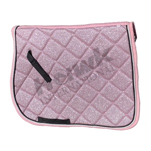 Almohadilla de sillín inglesa con purpurina rosa de alta calidad más vendida, mejor precio, producto ecuestre de carreras de caballos para montar a caballo - Product Image 1