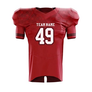 Uniforme de fútbol americano estirable de cuatro vías Transpirable Hombre Sublimado Bordado Fútbol americano Jersey Tops - Product Image 3