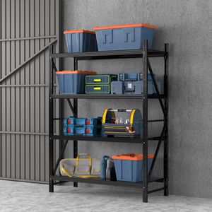 Solid frame metal <b>storage</b> <b>racks</b> with powder coated finish resistant to rust durable easy maintenance - Product Image 4