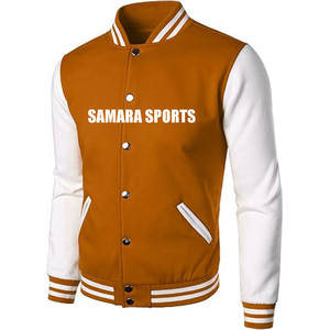 Vestes de mode Doublure matelassée Patchs en chenille personnalisés Letterman College Hommes Bomber Baseball Coupe-vent Vestes universitaires en laine - Product Image 2