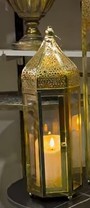 Farol de Metal de Latón de Lujo con Paneles de Vidrio, Brillo Cálido de Vela, Decoración Festiva Elegante para el Hogar y Regalo Premium - Product Image 5