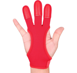 Gants de tir à l'arc en cuir à trois doigts, gants de protection pour les archers à arc recurve et l'équitation, durables et confortables - Product Image 1