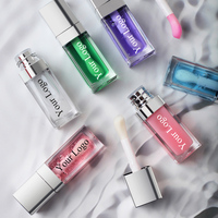 Lipgloss Transparan Grosir Label Pribadi Melembapkan Bibir Vegan Rasa Semangka Minyak Bibir untuk Bibir Kering