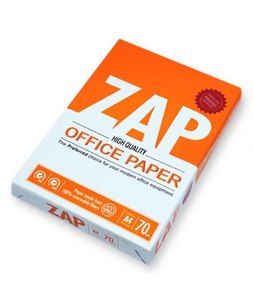 Papier de copie ZAP A4 de haute qualité 500 feuilles/rame 100% pâte de bois vierge 80g haute blancheur pré-imprimé prix réduit impression Bond - Product Image 4