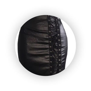 Trending Women's Autumn Leather <b>Skirt</b> Satin Solid Knee-Length Office Lady Embroidery Natural Waist Stylish Comfortable Casual - Product Image 6