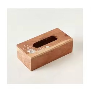 Caja de pañuelos de madera creativa personalizada al por mayor con logotipo de material plástico de bambú de mesa tejido nuevo diseño para almacenamiento de coche en casa - Product Image 1