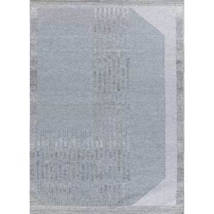 Tapis en polyester à tissage plat Adpl-1110 pour usage extérieur, hôtelier et domestique, gris et noir rayé, style Wilton, technique Jacquard à poils coupés - Product Image 1