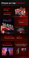 High Resolution 37.5 Inch 38 Inch Curved IPS Gaming Monitor 144Hz 2300R 3840*1600P Computer LCD Screen