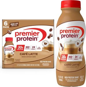 Batido de Proteína Premier, Café Latte con Cafeína para Energía – 30 g de Proteína, 11.5 fl oz, Paquete de 6 - Product Image 1