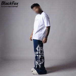 Pantalon de survêtement ample en molleton pour homme Taille élastique Léger Délavé Logo personnalisé Joggers à coupe ample pour Streetwear décontracté - Product Image 3