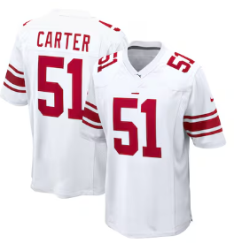 男子ユースアメリカンフットボールジャージーニューヨーク #1マリクネイバース #51アブドゥルカーター #6ジャクソンダート半袖ステッチジャージー - Product Image 3