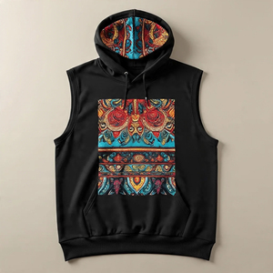 Women Graphic Print Sleeveless Hoodie Loose Fit <b>Gym</b> Running Sleeveless Tops Custom Skull Sublimation Sleeveless Hoodie <b>Ladies</b> - Product Image 3
