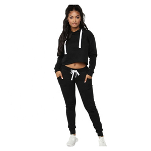 Ensemble de jogging de sport à capuche 100% coton pour homme avec veste de piste d'équipe et pantalon de survêtement - Product Image 2