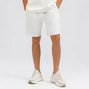 Pantalones cortos de algodón 100% de nuevo diseño para hombre, pantalones cortos de algodón 100% pesados, pantalones cortos de lana de algodón con logotipo personalizado de Color sólido para hombre - Product Image 2