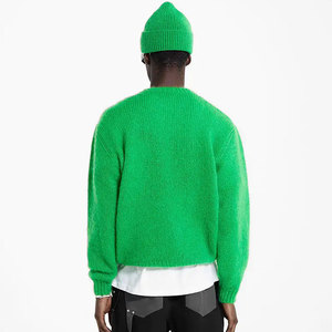 Vente en gros de chandails pour hommes de couleur unie avec logo personnalisé pour l'hiver Chandails pour hommes pullover sur mesure de conception d'usine de meilleure qualité - Product Image 3