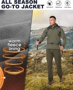Chaqueta Softshell Adventure hecha a medida para hombre, tela de lona de estilo callejero, ropa de invierno Reversible a prueba de viento, impermeable con capucha - Product Image 4