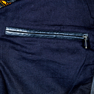 Premium Quality <b>Men's</b> Black Sheep Skin Woven Eco-Friendly <b>Racer</b> <b>Jacket</b> Genuine Plus Size Zipper Collar Closure Front Pockets - Product Image 5