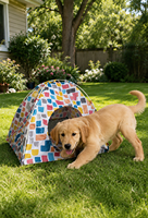 Tente portable d'extérieur pour chiens et chats, imperméable et respirante, maison d'été pour animaux de compagnie
