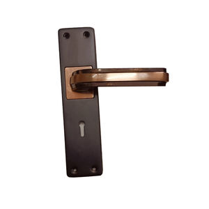 Manija de Puerta de Hierro Mortice KY en placa, herrajes de puerta de alta calidad de lujo, manija de latón para puerta de muebles interiores con placa - Product Image 1