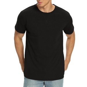T-shirt unisexe à manches courtes respirant en coton 100 % personnalisé avec col roulé, qualité supérieure, pour hommes, fabrication en gros OEM - Product Image 1