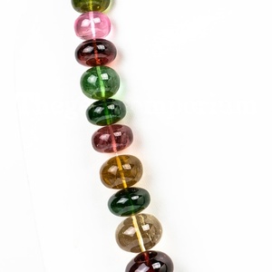 Stunning Array Of Multi <b>Tourmaline</b> Beads Necklace For Elegant Handmade Jewelry Statement Wear And Designer Gift Creations - Product Image 3