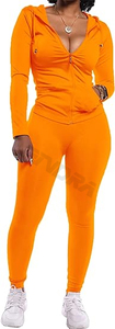 Custom Made Crop Hoodies Coton Custom Crop Jogger Survêtement Ensemble Femme Recadrée Ensembles Femmes Sportswear Casual Jogger Survêtement - Product Image 2