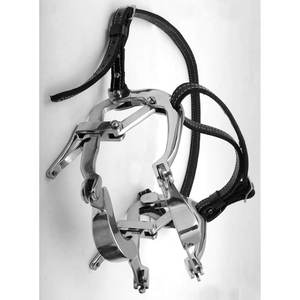 Espéculo Dental Millenium, mordaza profesional para boca de caballo, marco de acero inoxidable resistente, pantalones de cuero duraderos ajustables - Product Image 6