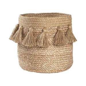 Cesta de cuerda de yute para maceta y suelo interior, maceta tejida redonda para plantas, cestas de almacenamiento de juguetes para perros pequeños - Product Image 1
