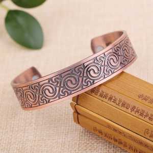 Antique Vintage <b>Magnetic</b> Fashion <b>Bracelet</b> Pure <b>Copper</b> Jewelry Rings Gift for Women and <b>Men</b> - Product Image 2